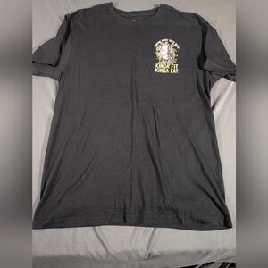 Kinda Fit Kinda Fat Apparel T-shirt LG Black Gainz Donut Bike